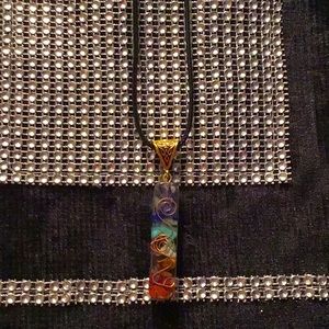 Multicolor crystal stone necklace